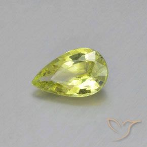 Crisoberillo Limone giallo naturale da 1.03 ct, Forma a pera, VVS