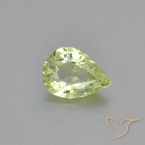 1.14ct Naturale Giallo Limone Chiaro Crisoberillo, Forma a pera, VVS