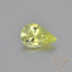 1.15ct Naturale Limone giallo Crisoberillo, Forma a pera, VVS