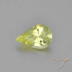 Crisoberillo Limone giallo naturale da 1.15 ct, Forma a pera, VVS