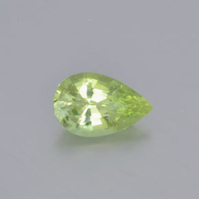 Crisoberillo Verde Lime Chiaro naturale da 0.83 ct, Forma a pera, VVS