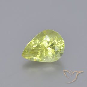 1.18ct Naturale Limone giallo Crisoberillo, Forma a pera, VS
