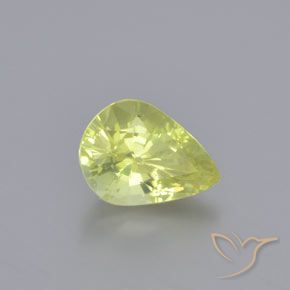 Crisoberillo Limone giallo naturale da 1.18 ct, Forma a pera, VS