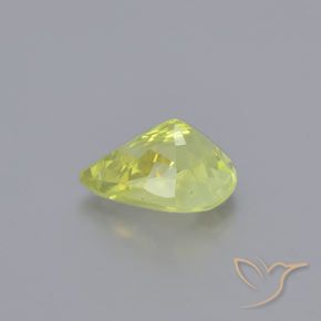 Crisoberillo Limone giallo naturale da 1.18 ct, Forma a pera, VS