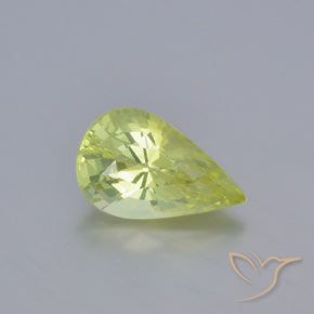 1.10ct Naturale Giallo Limone Chiaro Crisoberillo, Forma a pera, VVS