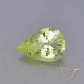 Crisoberillo Giallo Limone Chiaro naturale da 1.27 ct, Forma a pera, VVS