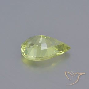Crisoberillo Giallo Limone Chiaro naturale da 1.27 ct, Forma a pera, VVS
