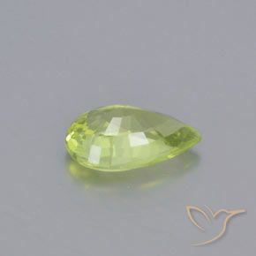 Crisoberillo Giallo Limone Chiaro naturale da 0.99 ct, Forma a pera, VVS