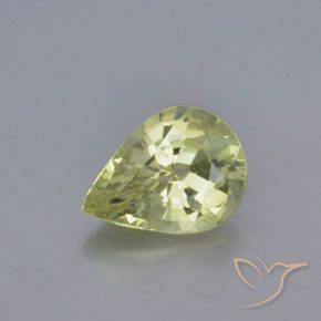 1.22ct Naturale Verde lime chiaro Crisoberillo, Forma a pera, VVS
