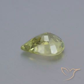 Crisoberillo Verde lime chiaro naturale da 1.22 ct, Forma a pera, VVS