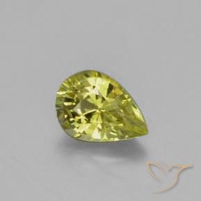 1.02ct Naturale Giallo verdastro Crisoberillo, Forma a pera, VVS