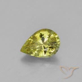 Crisoberillo Giallo verdastro naturale da 1.02 ct, Forma a pera, VVS