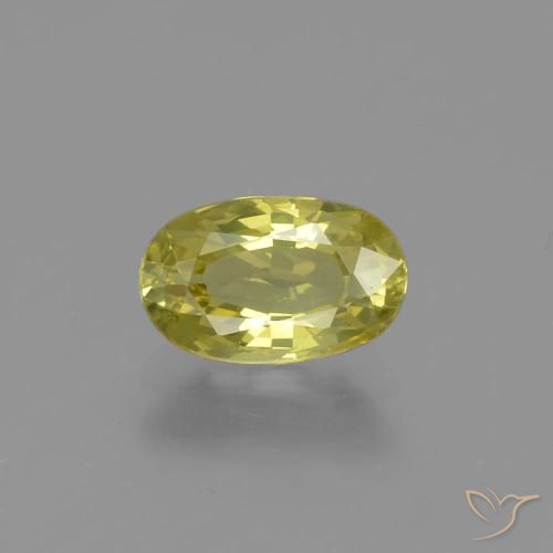 1.15ct Naturale Giallo medio Crisoberillo, Ovale, VVS-VS