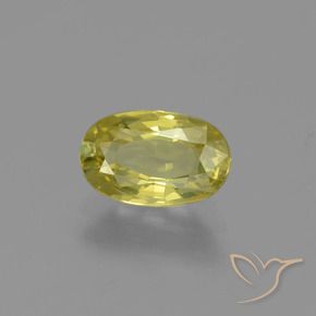 Crisoberillo Giallo medio naturale da 1.15 ct, Ovale, VVS-VS