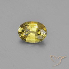 Crisoberillo Giallo chiaro naturale da 1.22 ct, Ovale, VVS