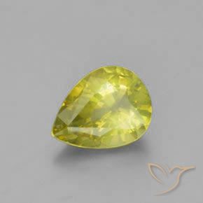 Crisoberillo Giallo verdastro naturale da 1.29 ct, Forma a pera, VS