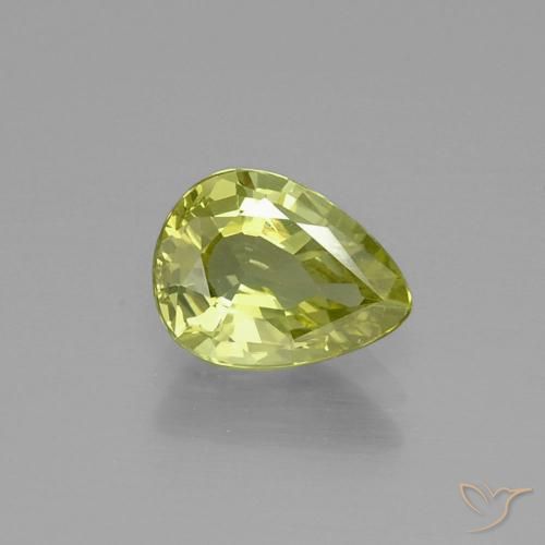 1.47ct Naturale Giallo medio Crisoberillo, Forma a pera, VVS