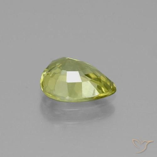 Crisoberillo Giallo medio naturale da 1.47 ct, Forma a pera, VVS