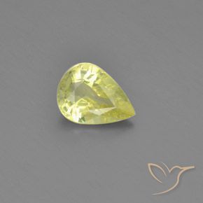 1.31ct Naturale Giallo medio Crisoberillo, Forma a pera, VS