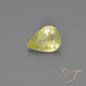 Crisoberillo Giallo medio naturale da 1.31 ct, Forma a pera, VS