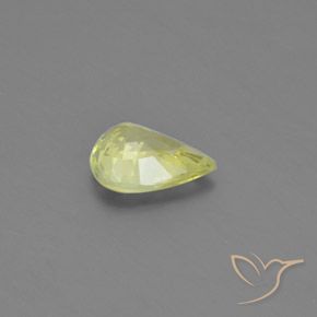 Crisoberillo Giallo medio naturale da 1.31 ct, Forma a pera, VS