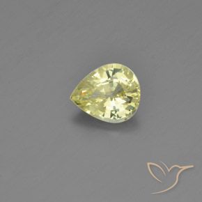 Crisoberillo Limone giallo naturale da 1.09 ct, Forma a pera, VVS-VS