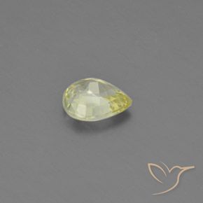 Crisoberillo Limone giallo naturale da 1.09 ct, Forma a pera, VVS-VS