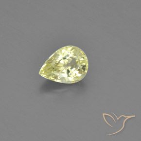 1.18ct Naturale Giallo medio-chiaro Crisoberillo, Forma a pera, VVS-VS