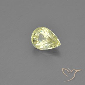 Crisoberillo Giallo medio-chiaro naturale da 1.18 ct, Forma a pera, VVS-VS