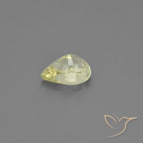 Crisoberillo Giallo medio-chiaro naturale da 1.18 ct, Forma a pera, VVS-VS