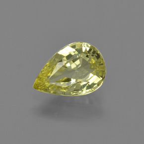 Crisoberillo Giallo medio naturale da 1.31 ct, Forma a pera, VS-SI