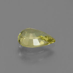Crisoberillo Giallo medio naturale da 1.31 ct, Forma a pera, VS-SI