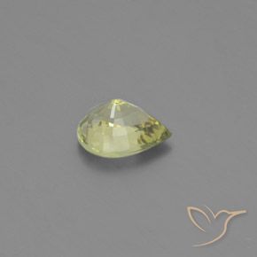 Crisoberillo Giallo medio naturale da 1.26 ct, Forma a pera, VVS