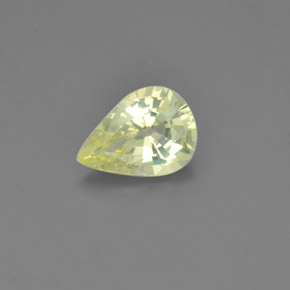 Crisoberillo naturale giallo da 1,39 ct, taglio a pera, VVS