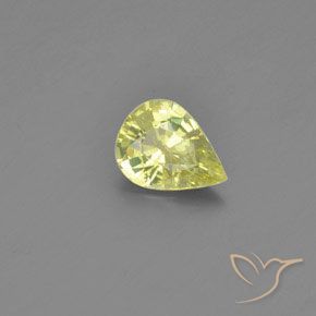 Crisoberillo Limone giallo naturale da 1.05 ct, Forma a pera, VVS