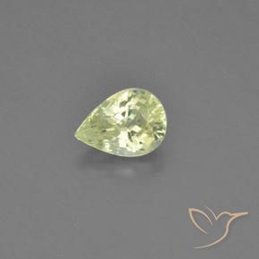 1.10ct Naturale Limone giallo Crisoberillo, Forma a pera, VVS-VS