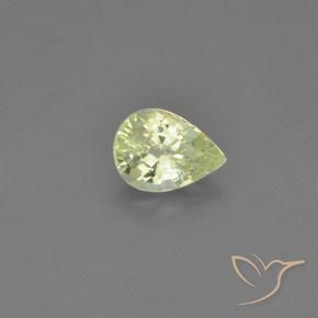 Crisoberillo Limone giallo naturale da 1.10 ct, Forma a pera, VVS-VS