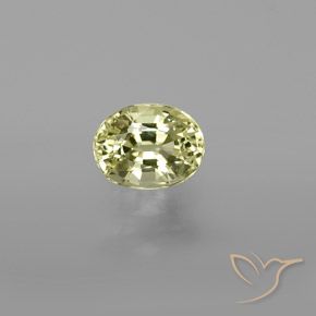 1.02ct Naturale Giallo chiaro Crisoberillo, Ovale, VVS