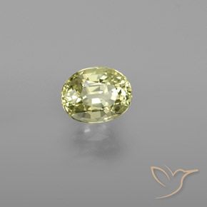 Crisoberillo Giallo chiaro naturale da 1.02 ct, Ovale, VVS