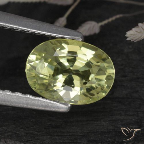 1.07ct Naturale Giallo verde Crisoberillo, Ovale, VVS