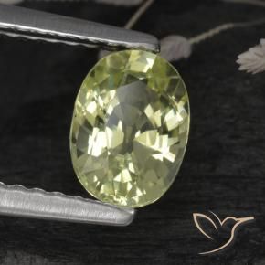 Crisoberillo Giallo verde naturale da 1.07 ct, Ovale, VVS
