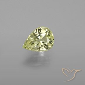 1.28ct Naturale Giallo chiaro Crisoberillo, Forma a pera, VVS