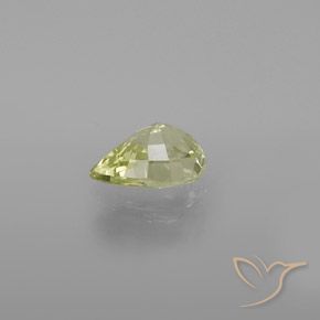 Crisoberillo Giallo chiaro naturale da 1.28 ct, Forma a pera, VVS