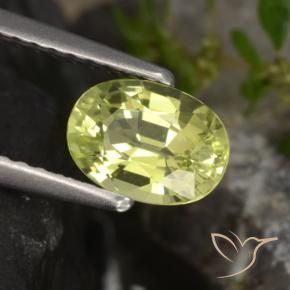 Crisoberillo Giallo medio naturale da 0.98 ct, Ovale, VVS