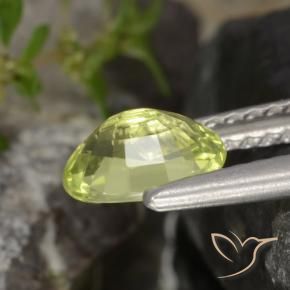 Crisoberillo Giallo medio naturale da 0.98 ct, Ovale, VVS
