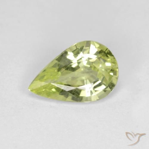 0.89ct Naturale Giallo chiaro verdastro Crisoberillo, Forma a pera, VVS