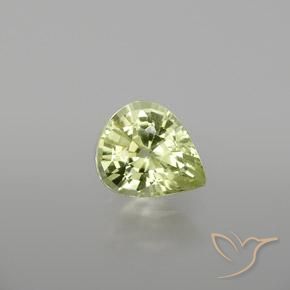 1.13ct Naturale Giallo verde Crisoberillo, Forma a pera, VVS