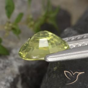 Crisoberillo Giallo medio naturale da 1.00 ct, Ovale, VVS