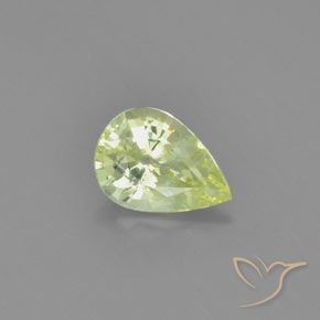 0.96ct Naturale Giallo chiaro Crisoberillo, Forma a pera, VVS