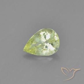 Crisoberillo Giallo chiaro naturale da 0.96 ct, Forma a pera, VVS